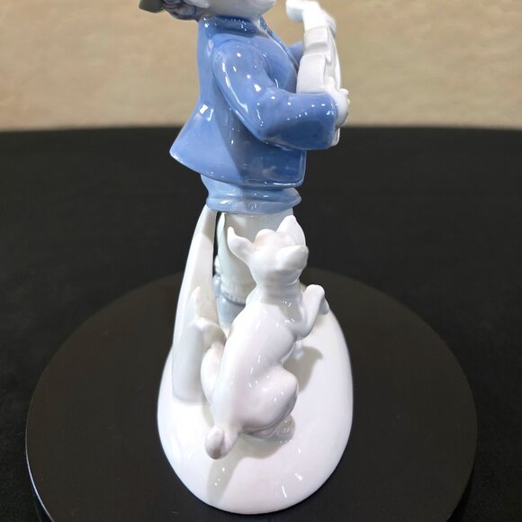 Gerold Porzellan "BOY WITH GUITAR AND DOG" Porcelain #6378A Figurine Statue - Picture 4 of 14